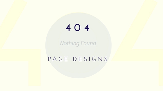 404 Page Design Blog