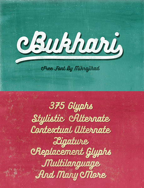 bukhari sans serif font 2016