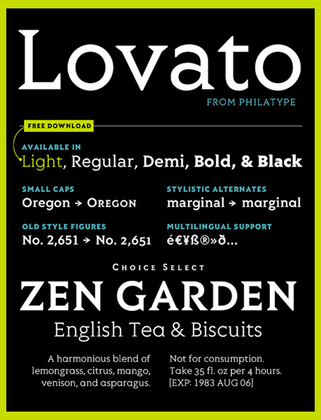 lovato sans serif font 2016