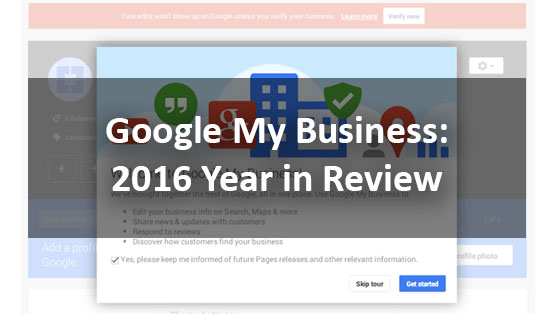 Google My Business 2016 Year In Review