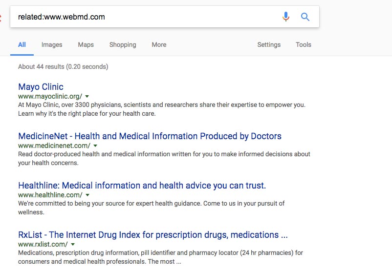 Related to WebMD on Google